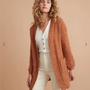 Marine layer Ontario Cardigan in Rust Size XS